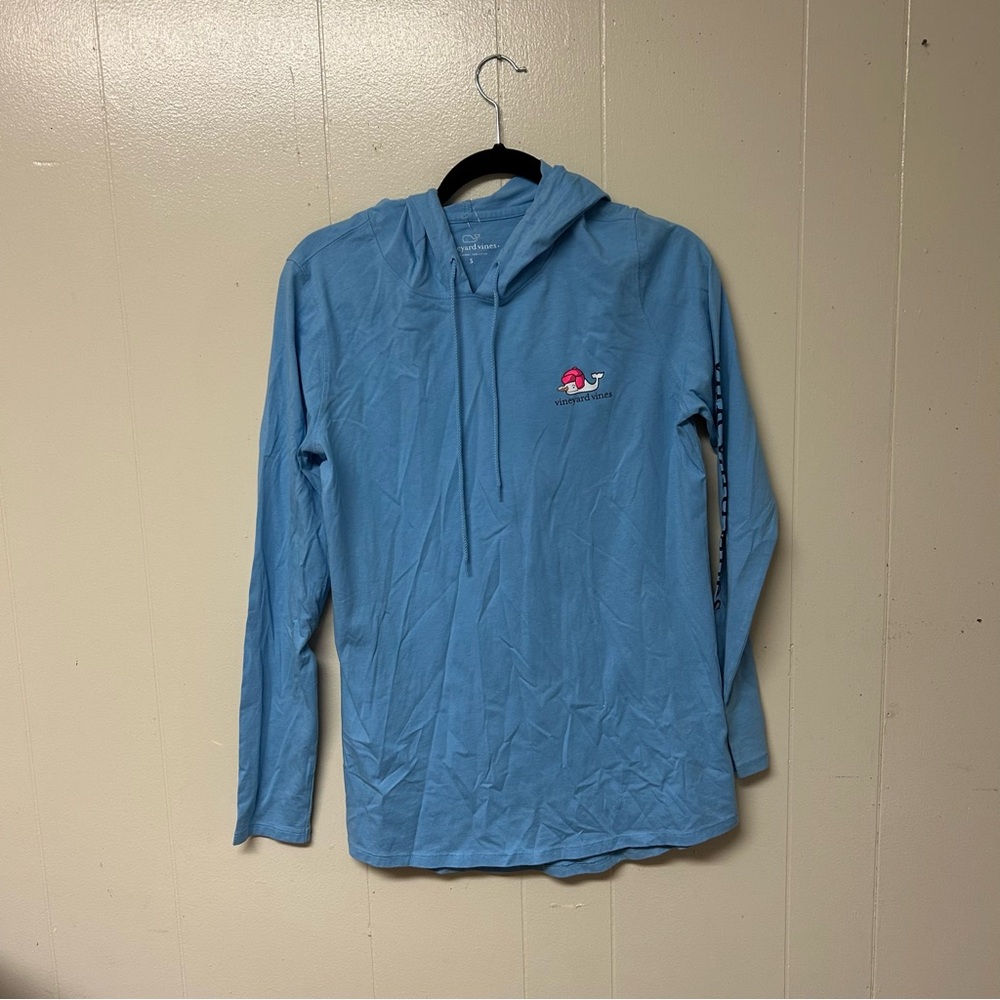 Vineyard Vines Light Blue Hoodie with Logo